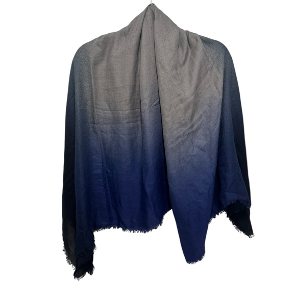 Giorgio Armani Accessories - Giorgio Armani Runway Blue Ombré 100% Cashmere Scarf, 52 x 52
